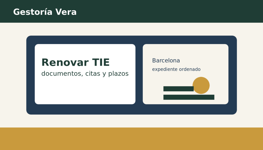 Renovar TIE en Barcelona con expediente, documentos y citas ordenadas